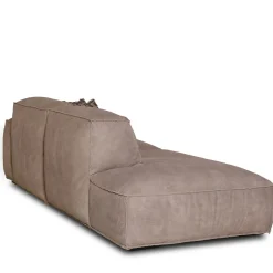 Mantellassi 1926 Sofas<Placido Gray Leather Sofa with Free Side