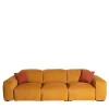 Mantellassi 1926 Sofas<Placido Yellow Fabric 3-Seater Sofa