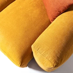 Mantellassi 1926 Sofas<Placido Yellow Fabric 3-Seater Sofa