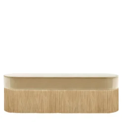 Lorenza Bozzoli Couture Benches<Plain Beige Velvet Bench