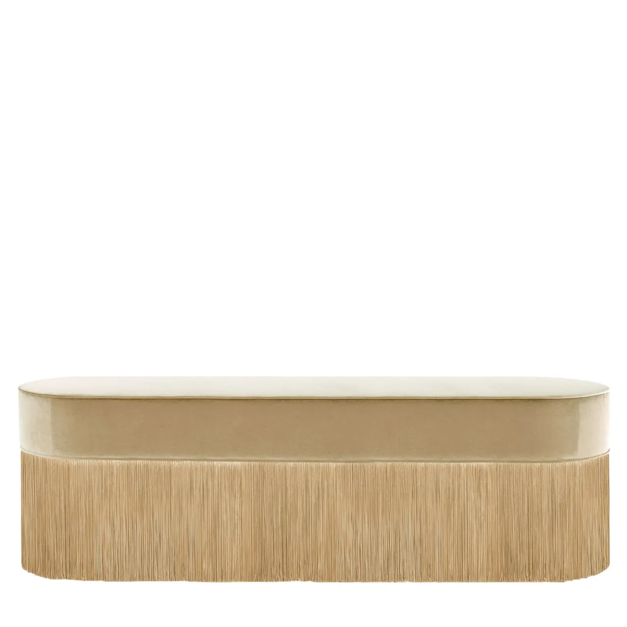 Lorenza Bozzoli Couture Benches<Plain Beige Velvet Bench