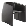 Tecno Spa Office Chairs<Plau Black Leather Armchair by Gabriele & Oscar Buratti