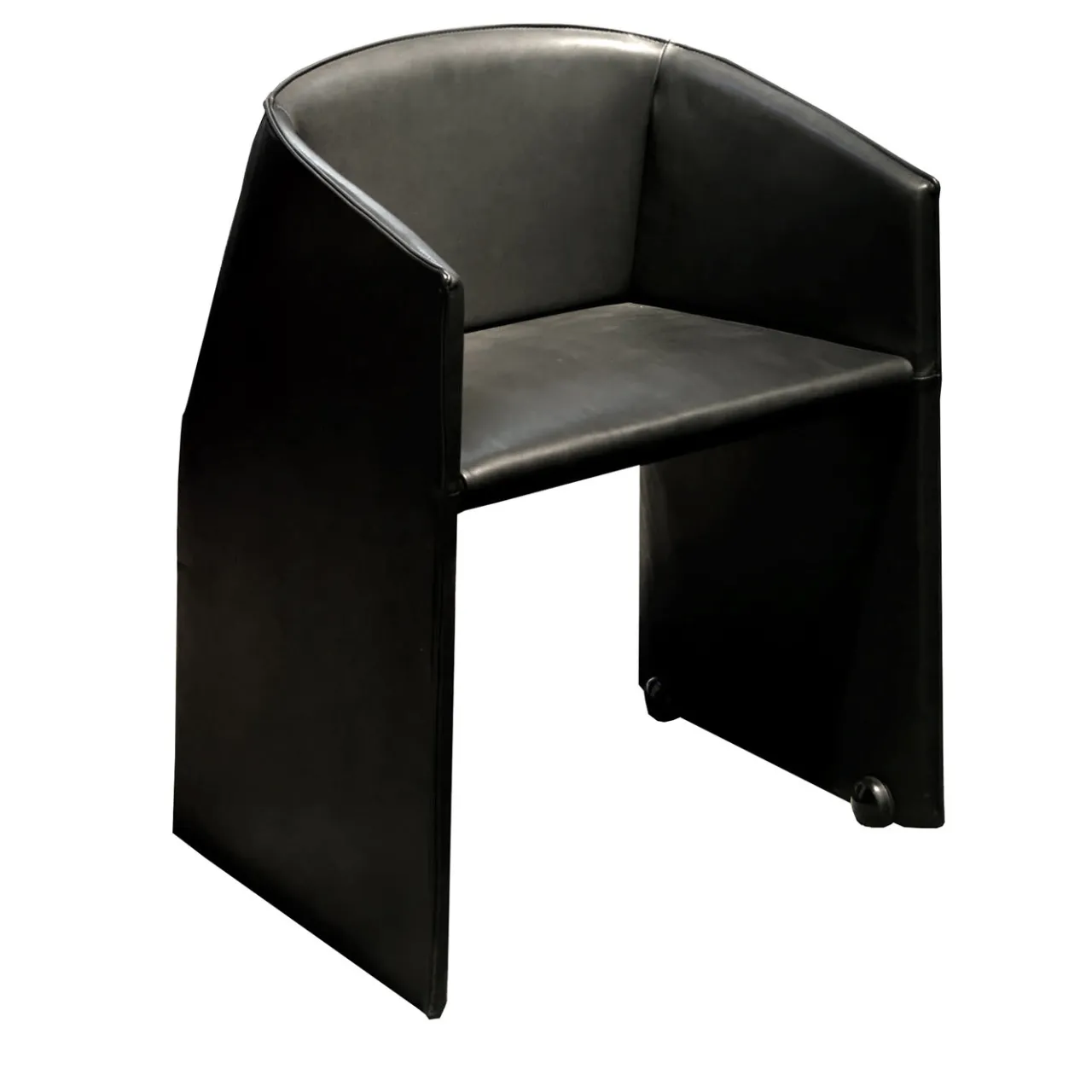 Tecno Spa Armchairs<Plau Black Tall Wheeled Armchair by Gabriele and Oscar Buratti