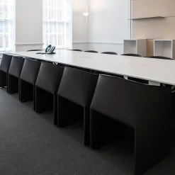 Tecno Spa Armchairs<Plau Black Tall Wheeled Armchair by Gabriele and Oscar Buratti