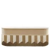 Lorenza Bozzoli Couture Benches<Plissé Beige Velvet Bench