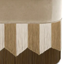 Lorenza Bozzoli Couture Benches<Plissé Beige Velvet Bench