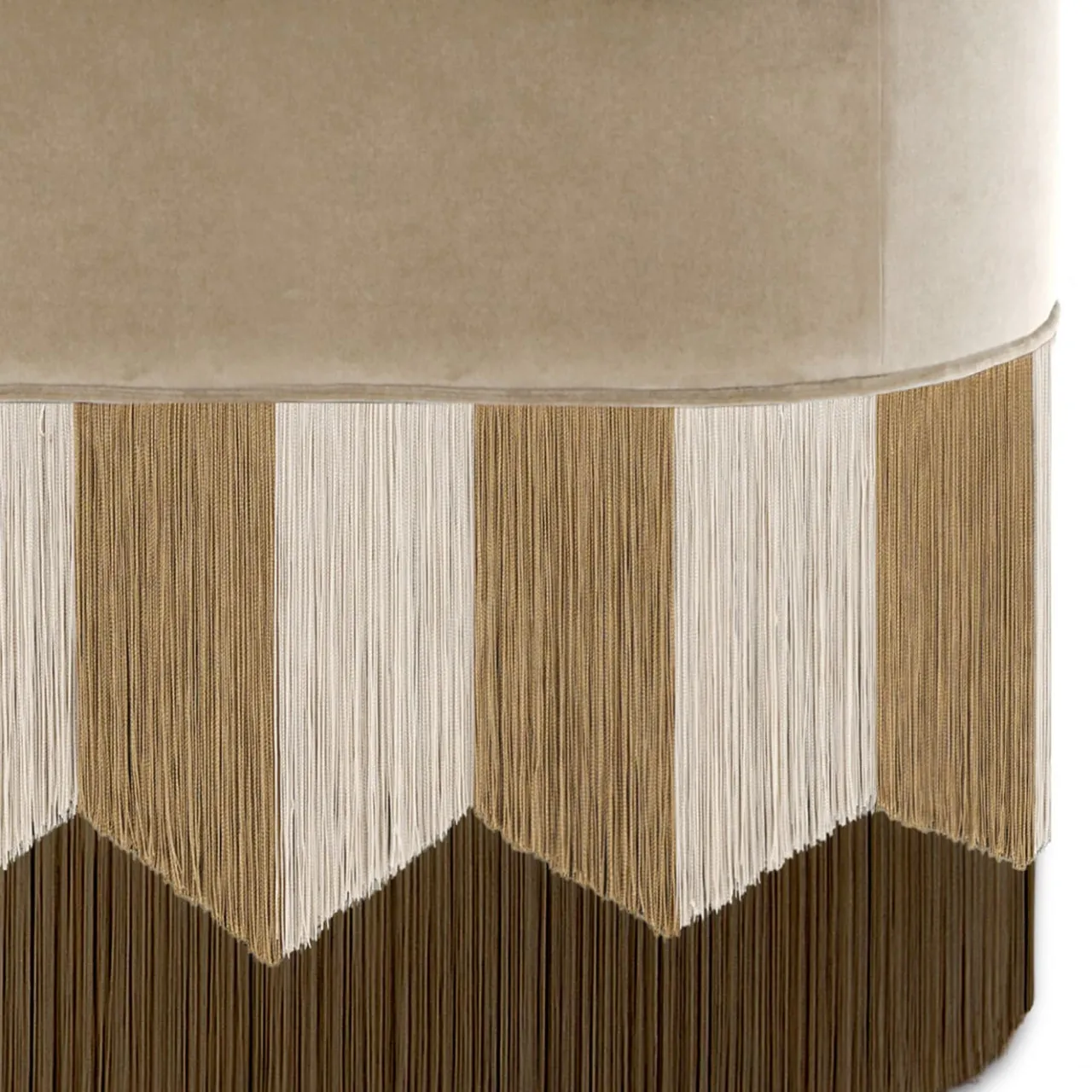 Lorenza Bozzoli Couture Benches<Plissé Beige Velvet Bench