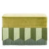 Lorenza Bozzoli Couture Benches<Plissé Rectangular Acid Yellow Velvet Bench