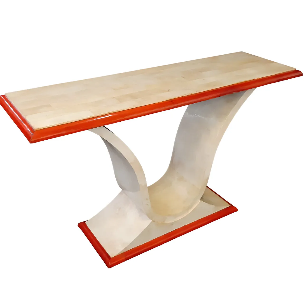 Luca Polato Consoles<PLM-0086 Red/Ivory Parchment Console