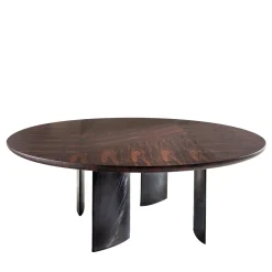 Laura Meroni Dining Tables<Poe Ziricote Wood Dining Table with Sculptural Legs