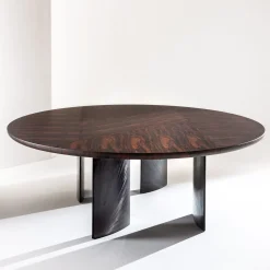 Laura Meroni Dining Tables<Poe Ziricote Wood Dining Table with Sculptural Legs