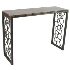 Selezioni Domus Consoles<Poligoni Console With Polished Saint Laurent Marble Top