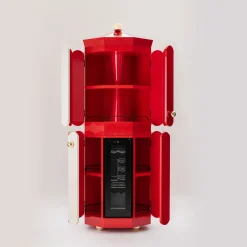 altreforme Bar Cabinets<Pollock White and Red Bar Cabinet