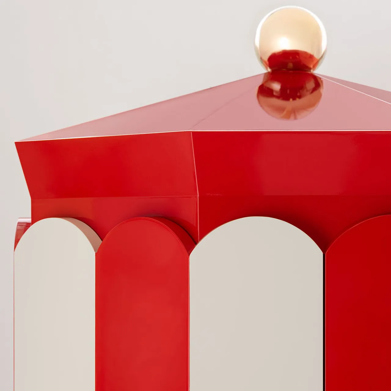 altreforme Bar Cabinets<Pollock White and Red Bar Cabinet