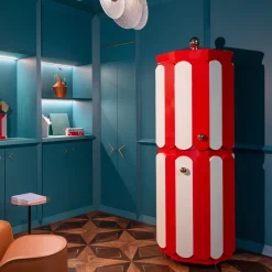 altreforme Bar Cabinets<Pollock White and Red Bar Cabinet