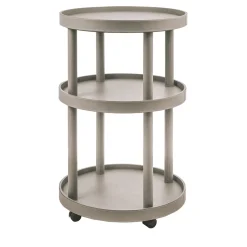 Giobagnara Serving Tables<Polo Trolley 3-Tier Beige Round Table