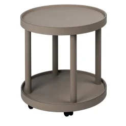 Giobagnara Serving Tables<Polo Trolley 2-Tier Beige Round Table