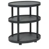 Giobagnara Serving Tables<Polo Trolley 3-Tier Black Oval Table