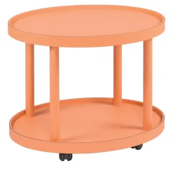 Giobagnara Serving Tables<Polo Trolley 2-Tier Salmon Oval Table