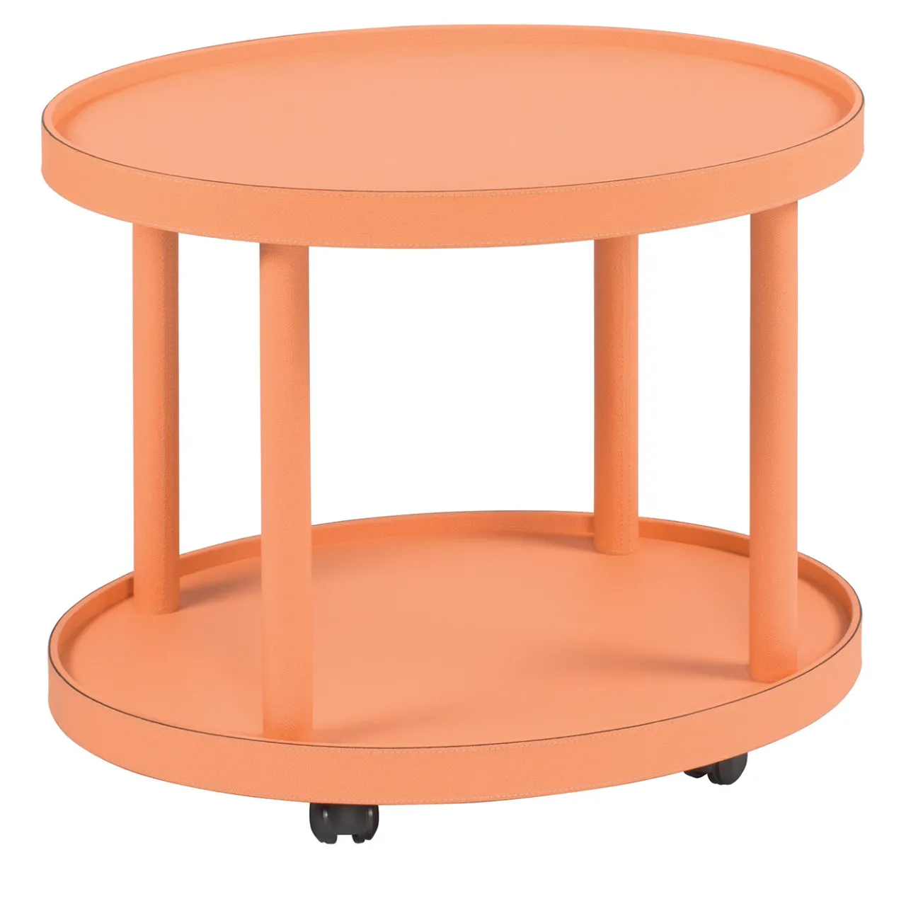 Giobagnara Serving Tables<Polo Trolley 2-Tier Salmon Oval Table
