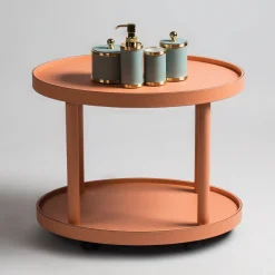 Giobagnara Serving Tables<Polo Trolley 2-Tier Salmon Oval Table