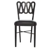 BBB Italia Chairs<Ponti 969 Black Leather Chair by Gio Ponti