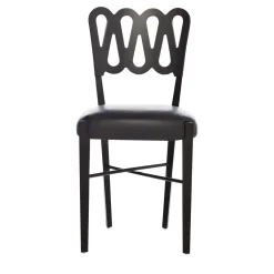 BBB Italia Chairs<Ponti 969 Black Leather Chair by Gio Ponti