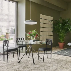 BBB Italia Chairs<Ponti 969 Black Leather Chair by Gio Ponti