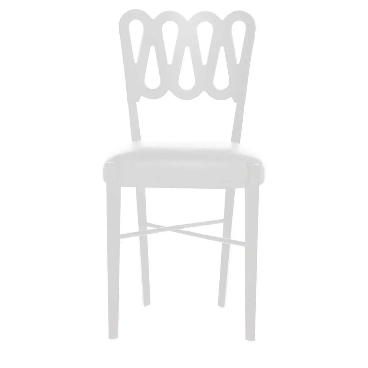 BBB Italia Chairs<Ponti 969 White Leather Chair by Gio Ponti