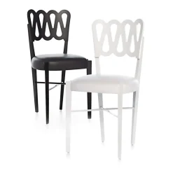 BBB Italia Chairs<Ponti 969 White Leather Chair by Gio Ponti