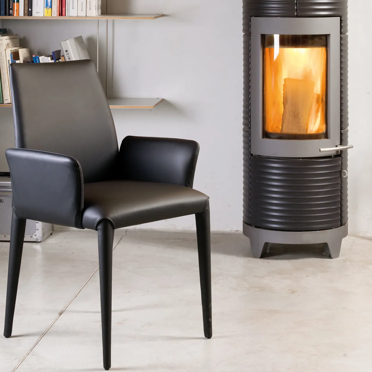 Trevisan Italia Chairs<Ponzano Black Dining chair