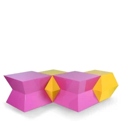 Sergio Villa Coffee Tables<Pop & Op Pink Hourglass-Shaped Coffee Table by Carlo Rampazzi
