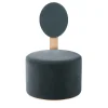 Secolo Lounge Chairs<pop gray velvet and satin brass metal chair