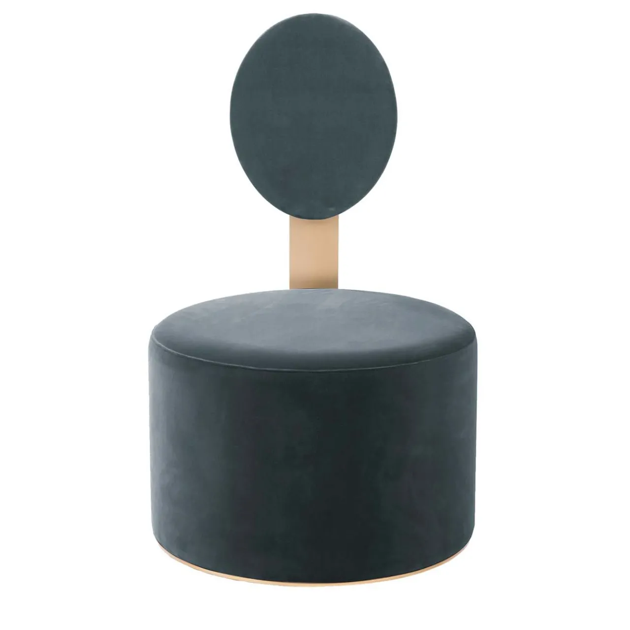 Secolo Lounge Chairs<pop gray velvet and satin brass metal chair