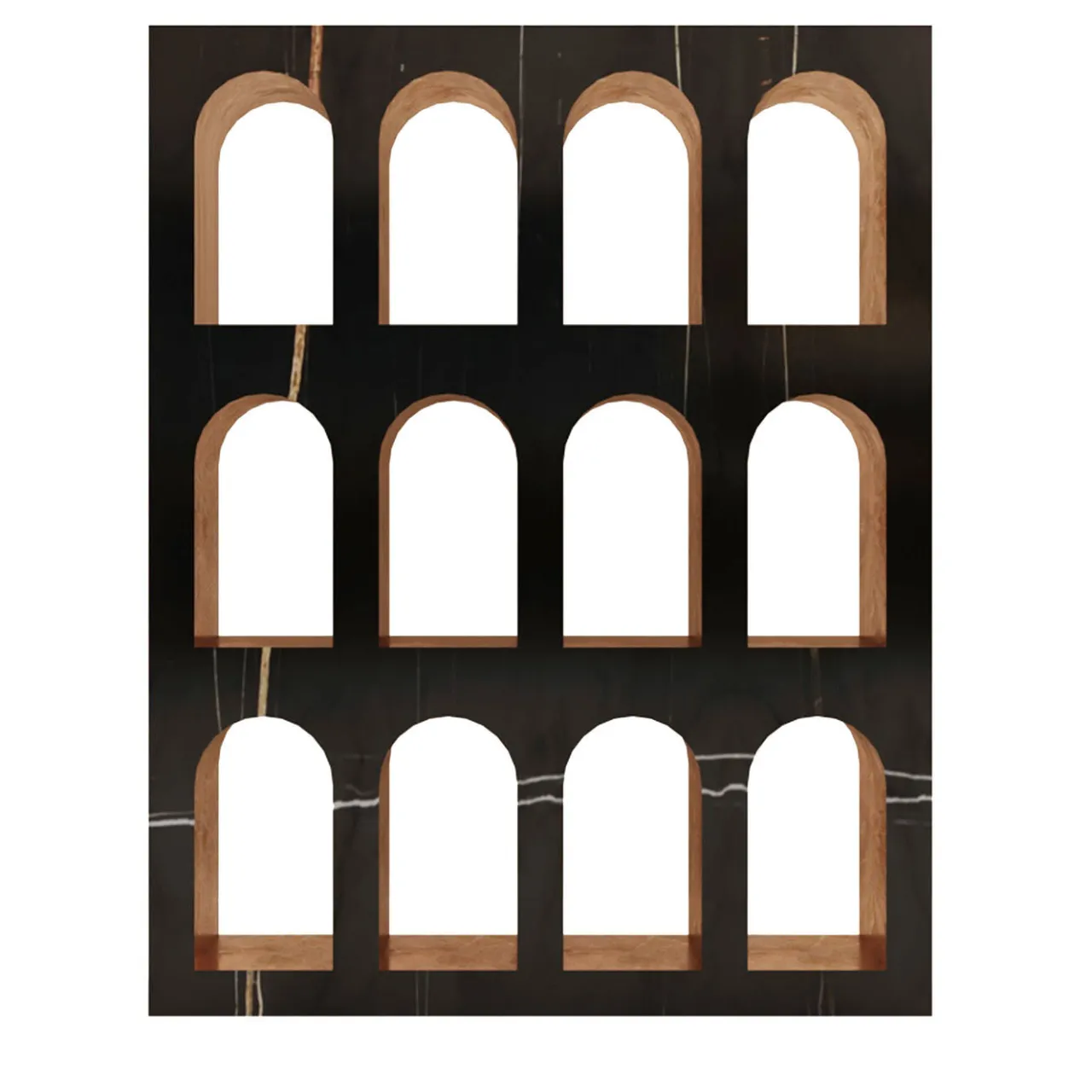 Dimarmo Bookcases<Portici Bookcase in Sahara Noir Marble by Sissy Daniele