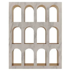 Dimarmo Bookcases<Portici Bookcase in White Carrara Marble by Sissy Daniele