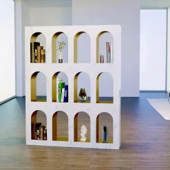 Dimarmo Bookcases<Portici Bookcase in White Carrara Marble by Sissy Daniele