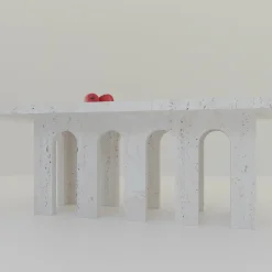 Dimarmo Dining Tables<Portici Travertino Marble Dining Table