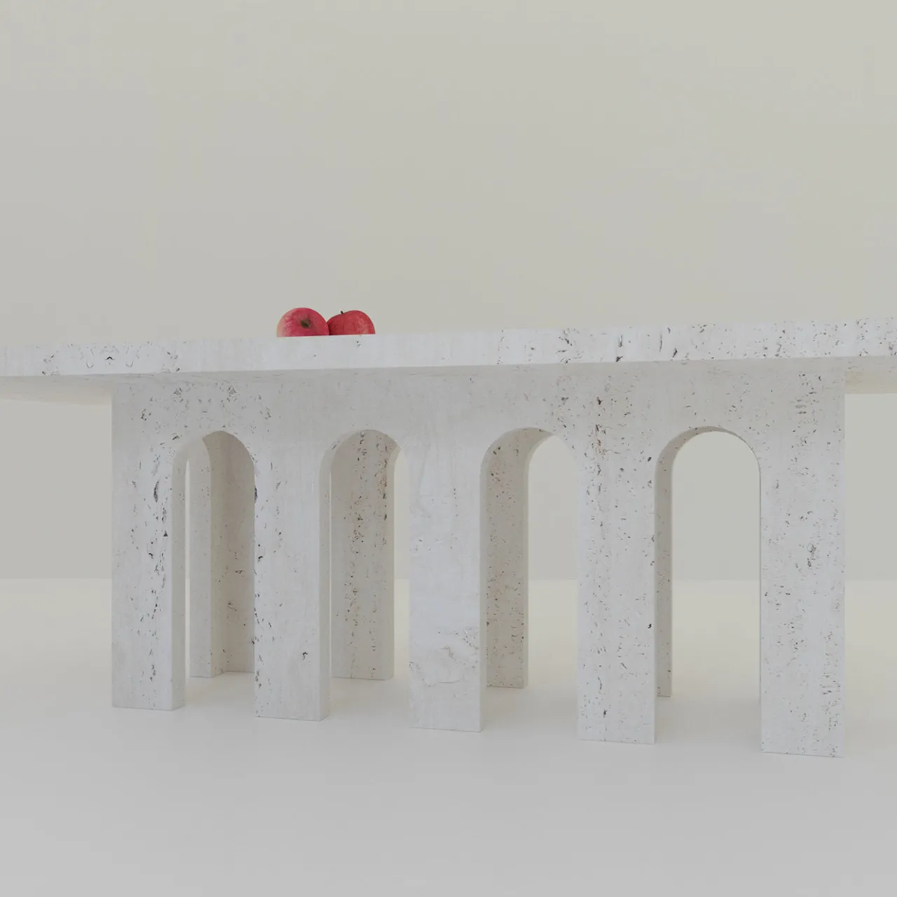 Dimarmo Dining Tables<Portici Travertino Marble Dining Table