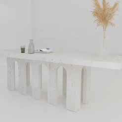Dimarmo Dining Tables<Portici Travertino Marble Dining Table