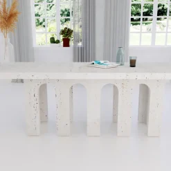 Dimarmo Dining Tables<Portici Travertino Marble Dining Table