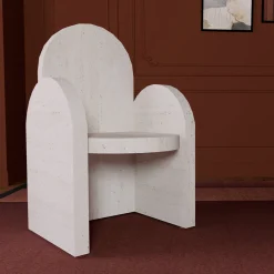 Dimarmo Chairs<Portici Travertino Marble Chair