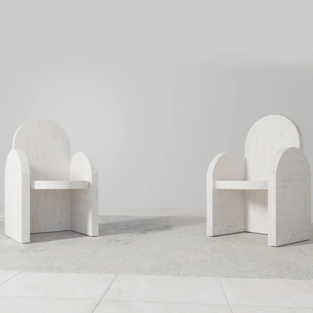 Dimarmo Chairs<Portici Travertino Marble Chair
