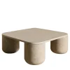 Luce Di Carrara Coffee Tables<Porto Square Beige Marble Coffee Table