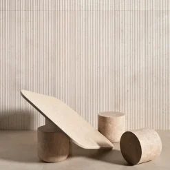 Luce Di Carrara Coffee Tables<Porto Square Beige Marble Coffee Table