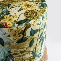 Grand Tour by Vito Nesta Ottomans & Poufs<Pouf Notti d'Oriente with botanical fantasy and basket base