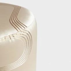 Grand Tour by Vito Nesta Ottomans & Poufs<Pouf Vague Ivory with Rubelli archive fabric and basket base