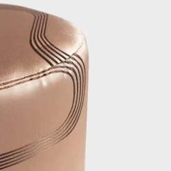 Grand Tour by Vito Nesta Ottomans & Poufs<Pouf Vague Pink with Rubelli archive fabric and basket base