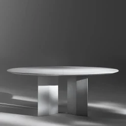 Albedo Dining Tables<Praia Elliptical White Dining Table