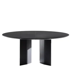 Albedo Dining Tables<Praia Round 180 Black Wood Dining Table